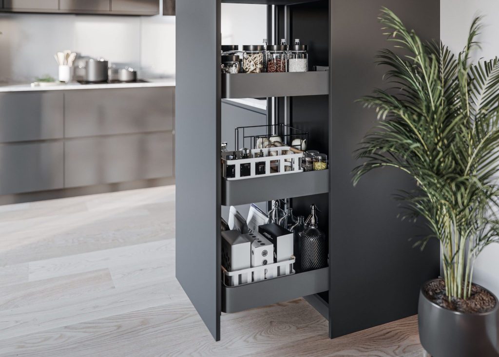 Linea Handleless kitchen in Matte Black