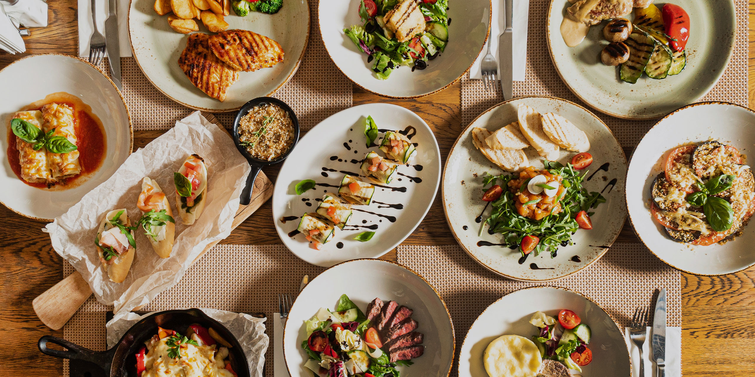 Dinner Party Plates of Food