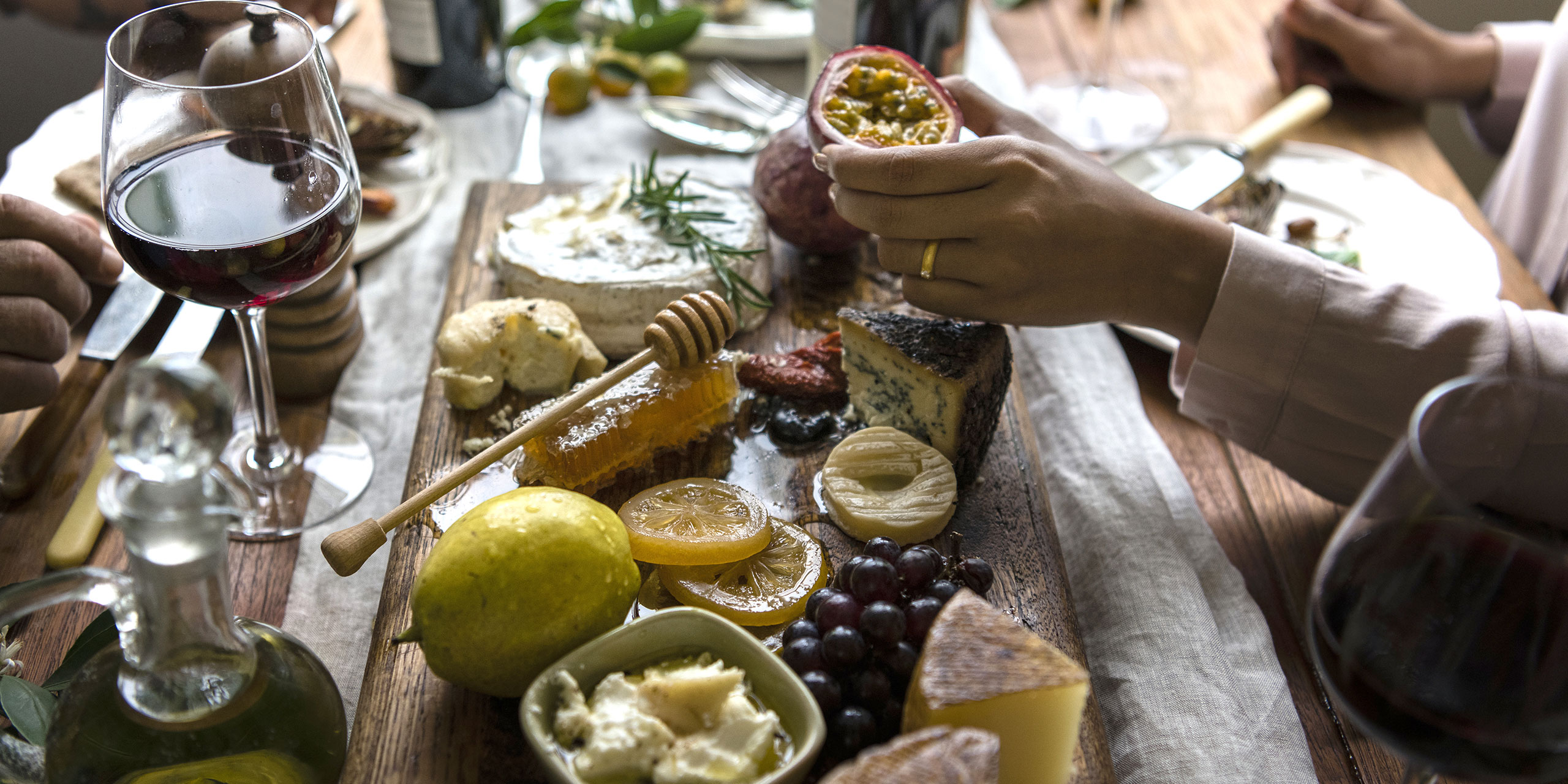 Dinner Party Wine and Cheese