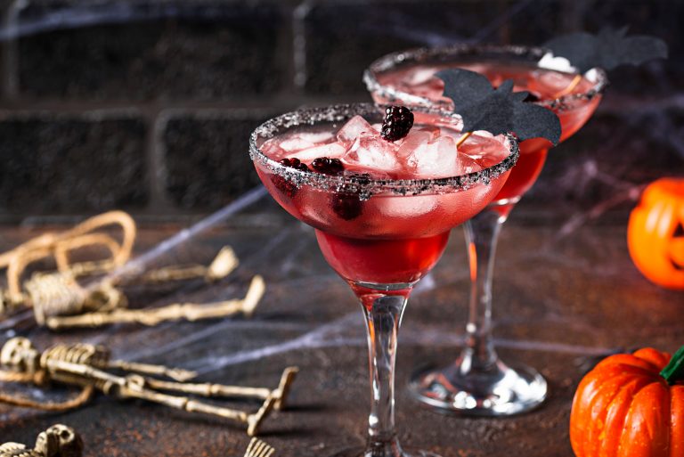 red halloween cocktails