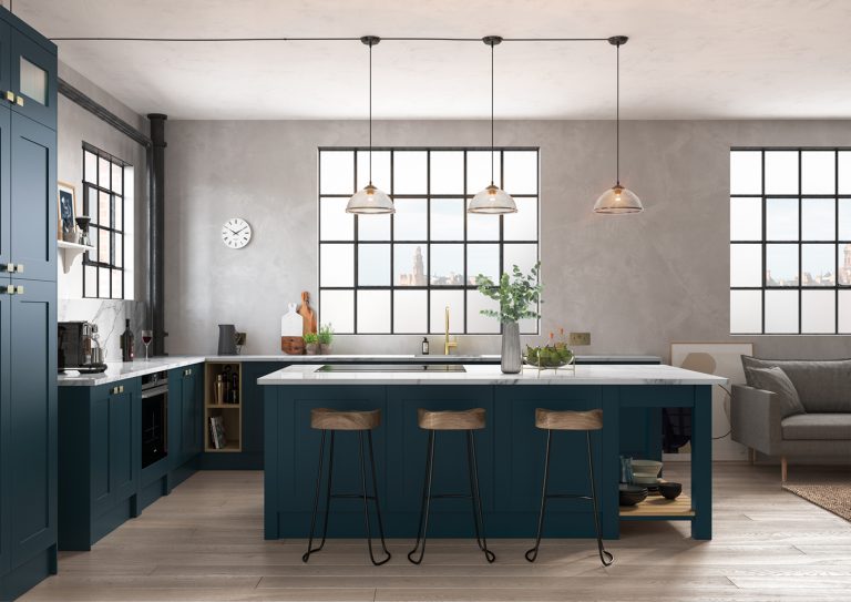 Georgina Marine Shaker kitchen in Marine Blue  - The Kitchen Depot