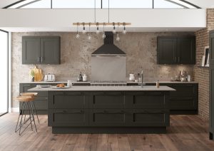 Kendal Graphite Grey V-Groove shaker style kitchen, made by The Kitchen Depot