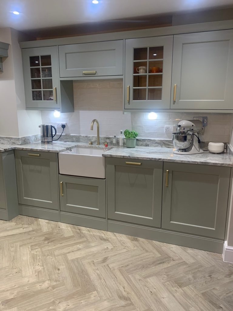 McLaney's Washington Sage Green Shaker Kitchen 1