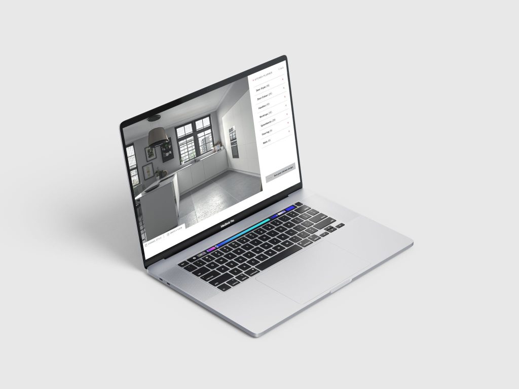 The Kitchen Depot New Website 2022 on laptop