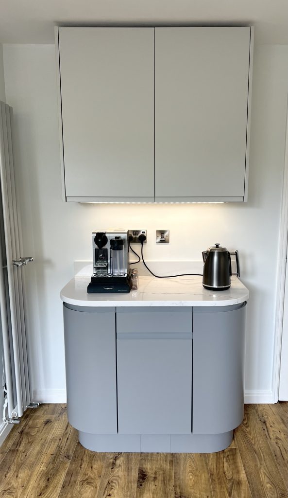 Sienna Matte modern J-handle kitchen in Light Grey & Dust Grey made by The Kitchen Depot 6