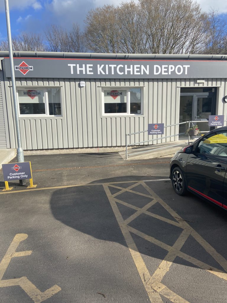 Outside of the Kitchen Depot showroom in Rosyth