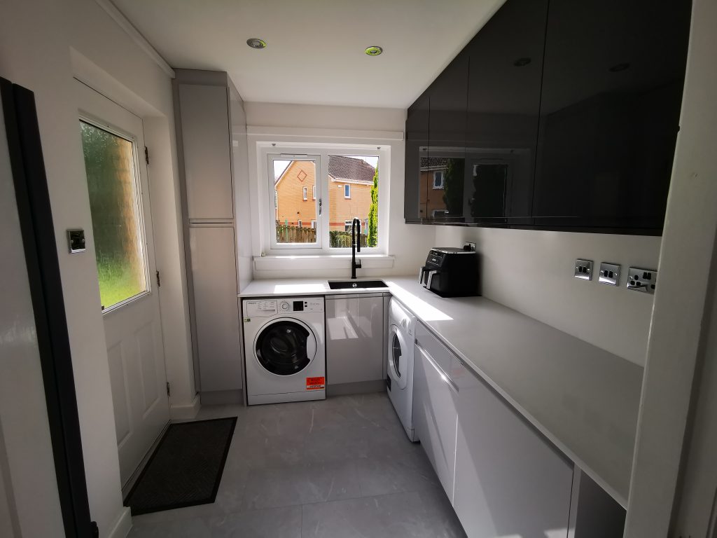 The Duncan's Light Grey & Graphite utility room by The Kitchen Depot
