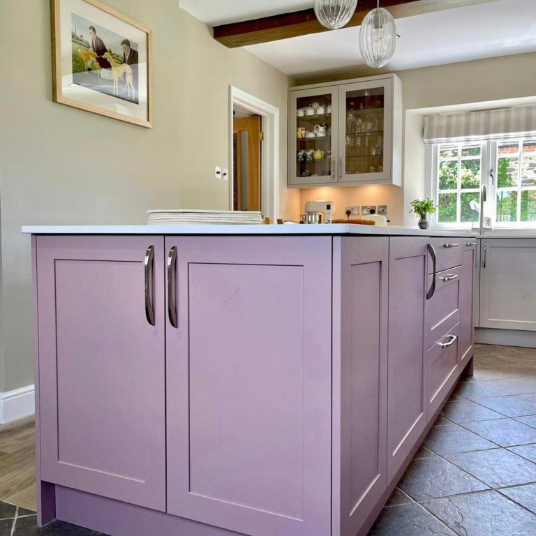 Vintage Pink and Cashmere Two Tone Kitchen design