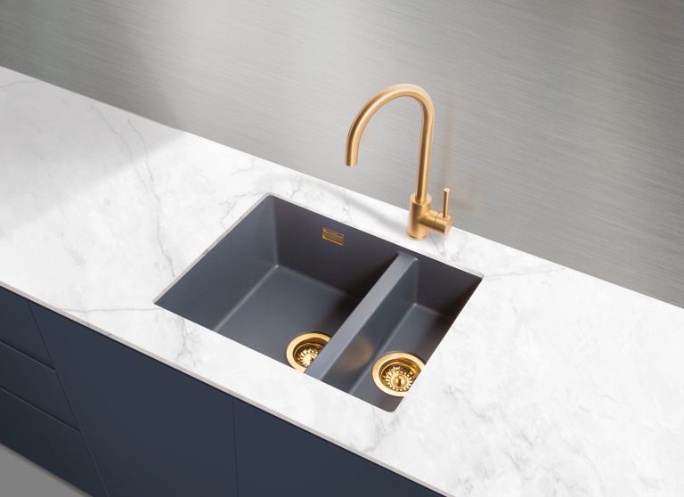 Lavéllo sink and tap collection granite sink with gold tap