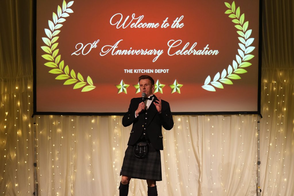 Graeme Ashton, the host of The Kitchen Depots 20th Anniversary Celebration