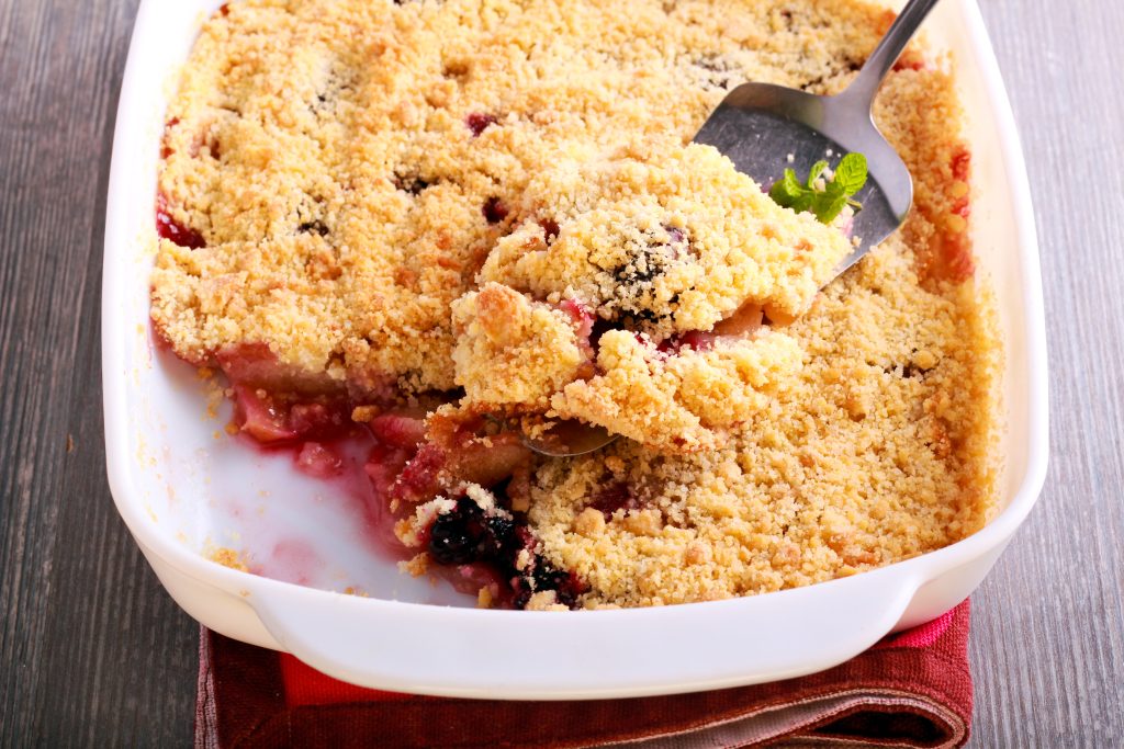 Pear and Blackberry Crumble